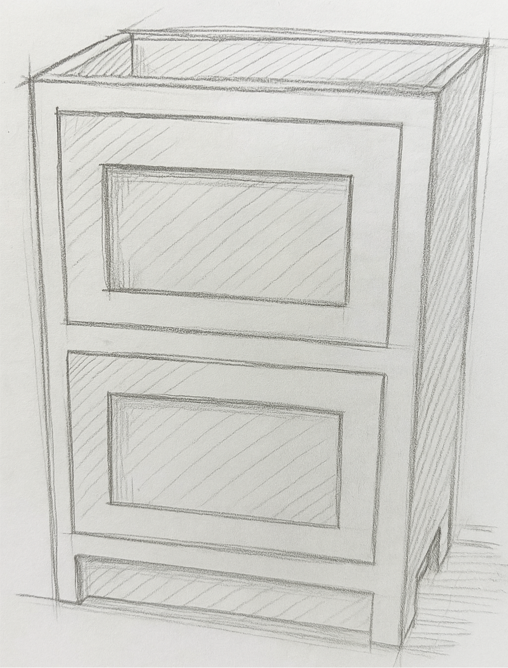 2 Drawer base units with internal Hidden drawer